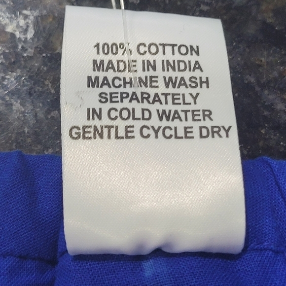 NWT BOUTIQUE Off One Shoulder Royal Blue Midi Ruffled Dress 100 Cotton - Picture 3 of 5